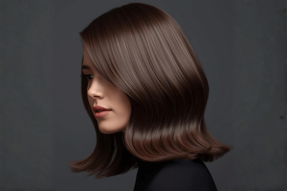 Vegan full hair colour coverage result in Business Bay Dubai