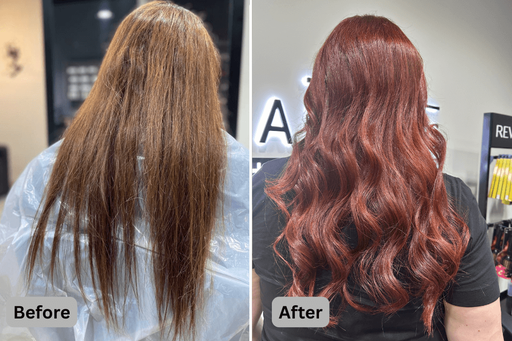 Full Hair Color Before & After Dubai