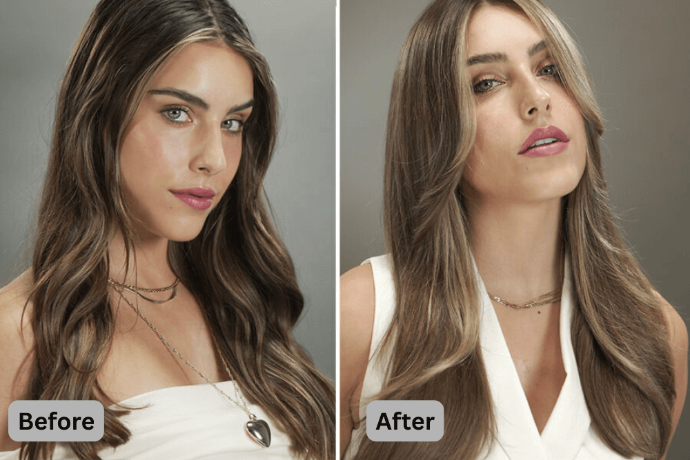 Hair Gloss Before After Dubai